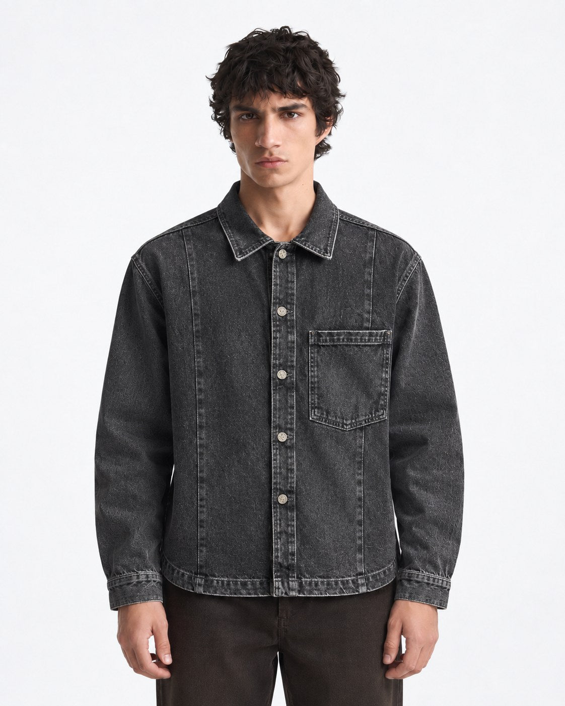 KH Society Autumn Gabardine Shirt — Washed Black