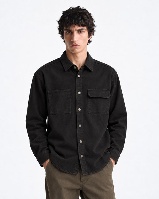 KH Society Utility Pocket Shirt — Black